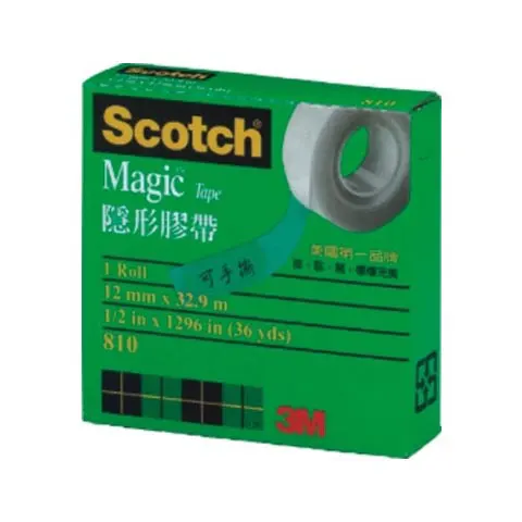 3M Scotch 810隱型膠帶(1/2紙盒)